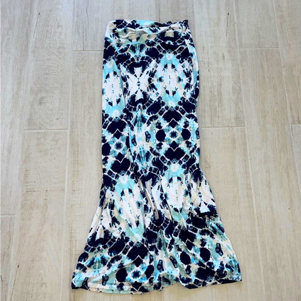Tie dye maxi skirt